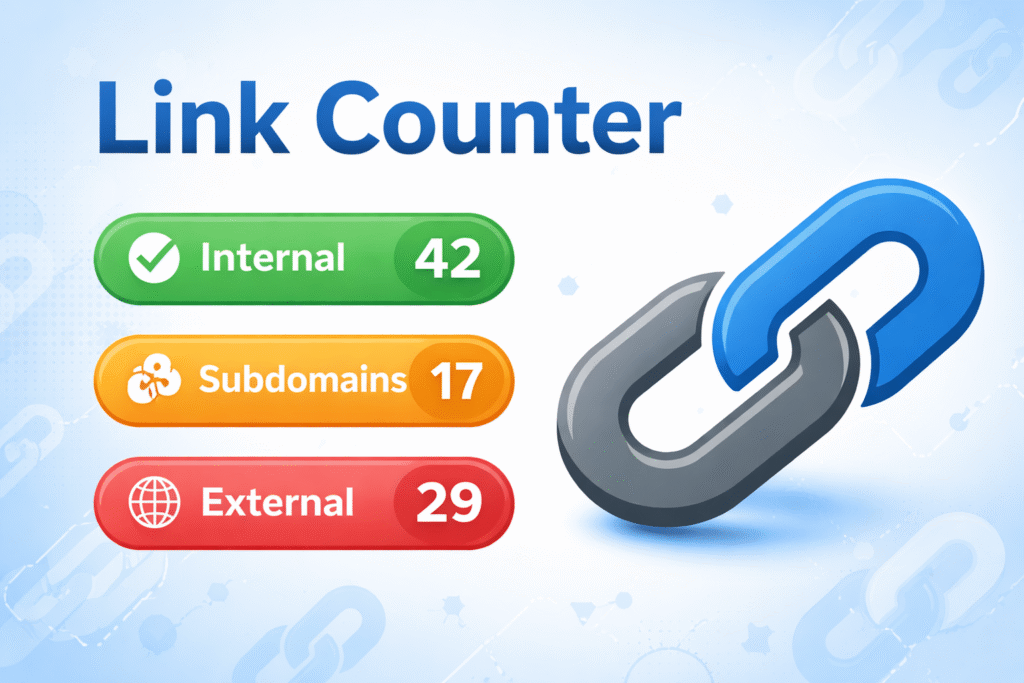 On-page link counter Chrome extension
